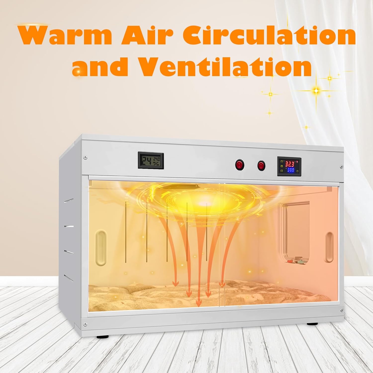Large Puppy Incubator - Intelligent Constant Temperature Pet Brooder with Air-Warming Design, Suitable for Puppies, Kittens & Small Mammals