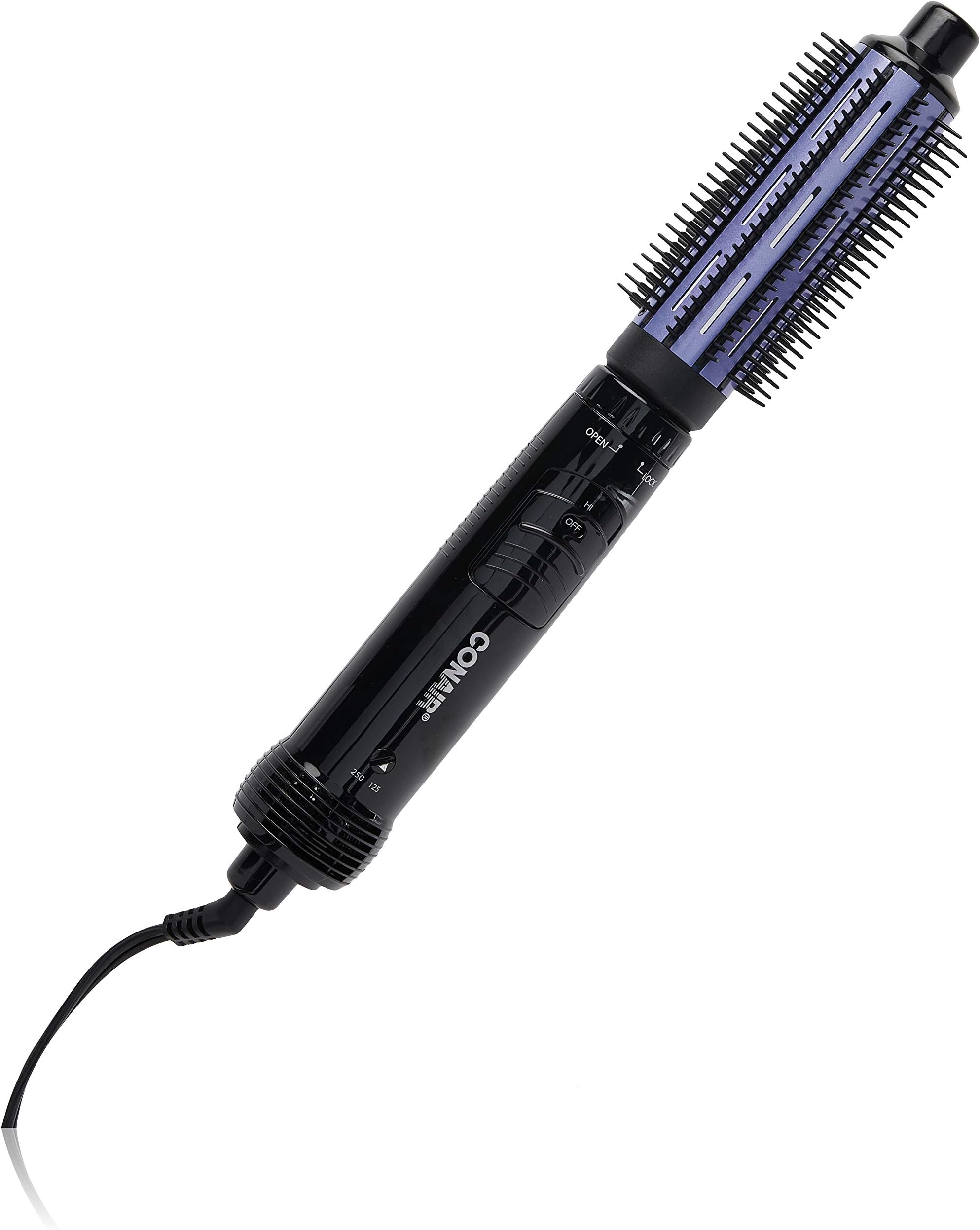 Conair Supreme 2in1 Hot Air Brush, Black & Purple