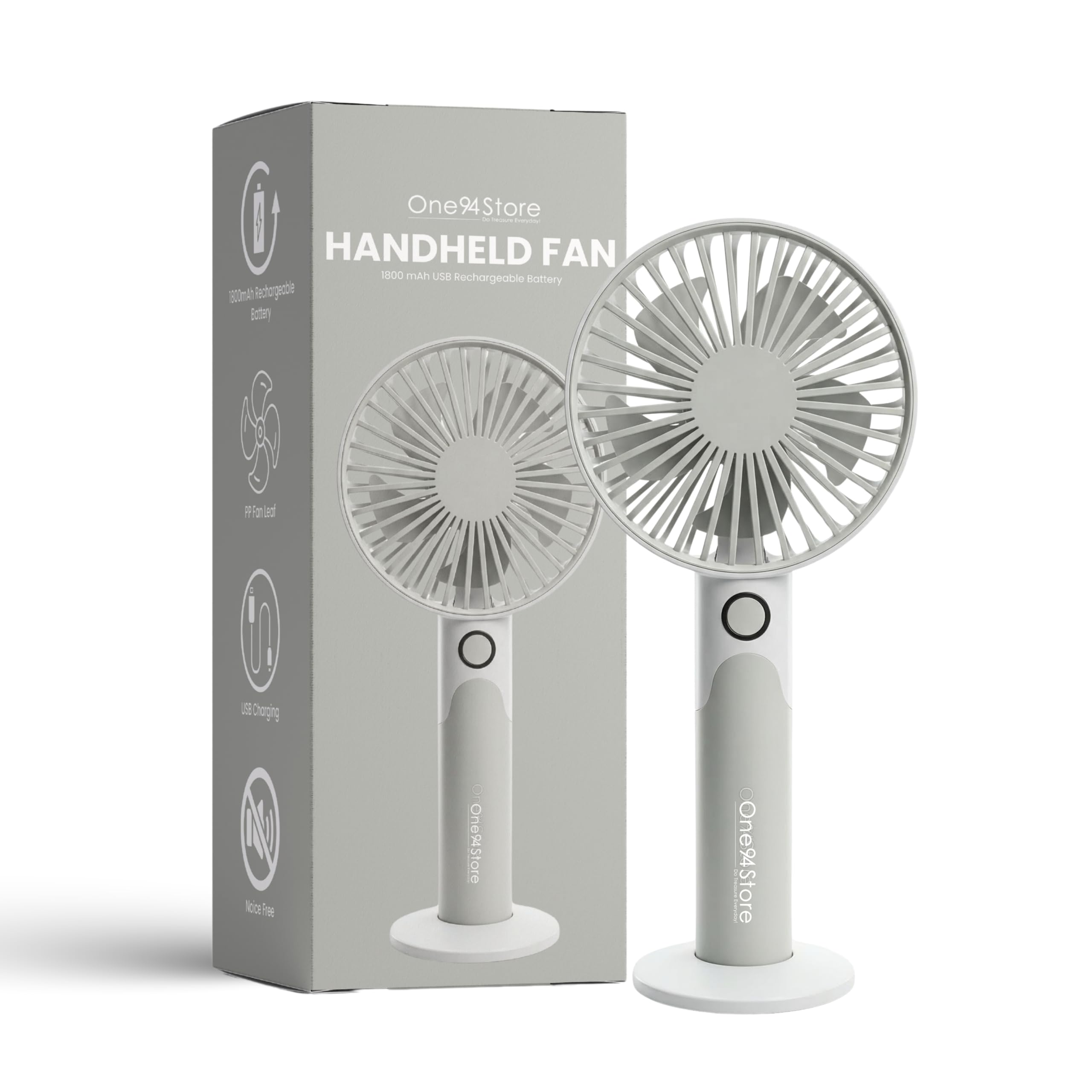 One94Store High Speed Portable USB Hand Fan, 4800 RPM, 1200mAh Rechargeable Battery, Up to 6H Runtime, 3 Speed Modes for Travel, Office & Makeup, Pink – Mini Fan, Hand Fan, Small Fan, USB Fan-image-19