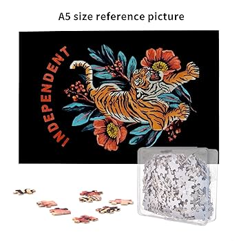 Amazon.co.jp: 虎 タトゥー 花柄 アニメ ジグソーパズル 1000