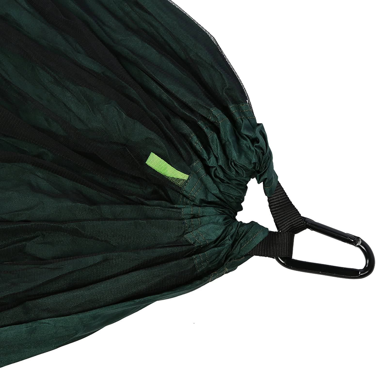 Amaca portatile con zanzariera e tettoia, amaca sospesa per esterni ideale per campeggio e viaggi, dotata di zanzariera integrata antinsetti e di schermo anti-UV e pioggia; (Baldacchino verde