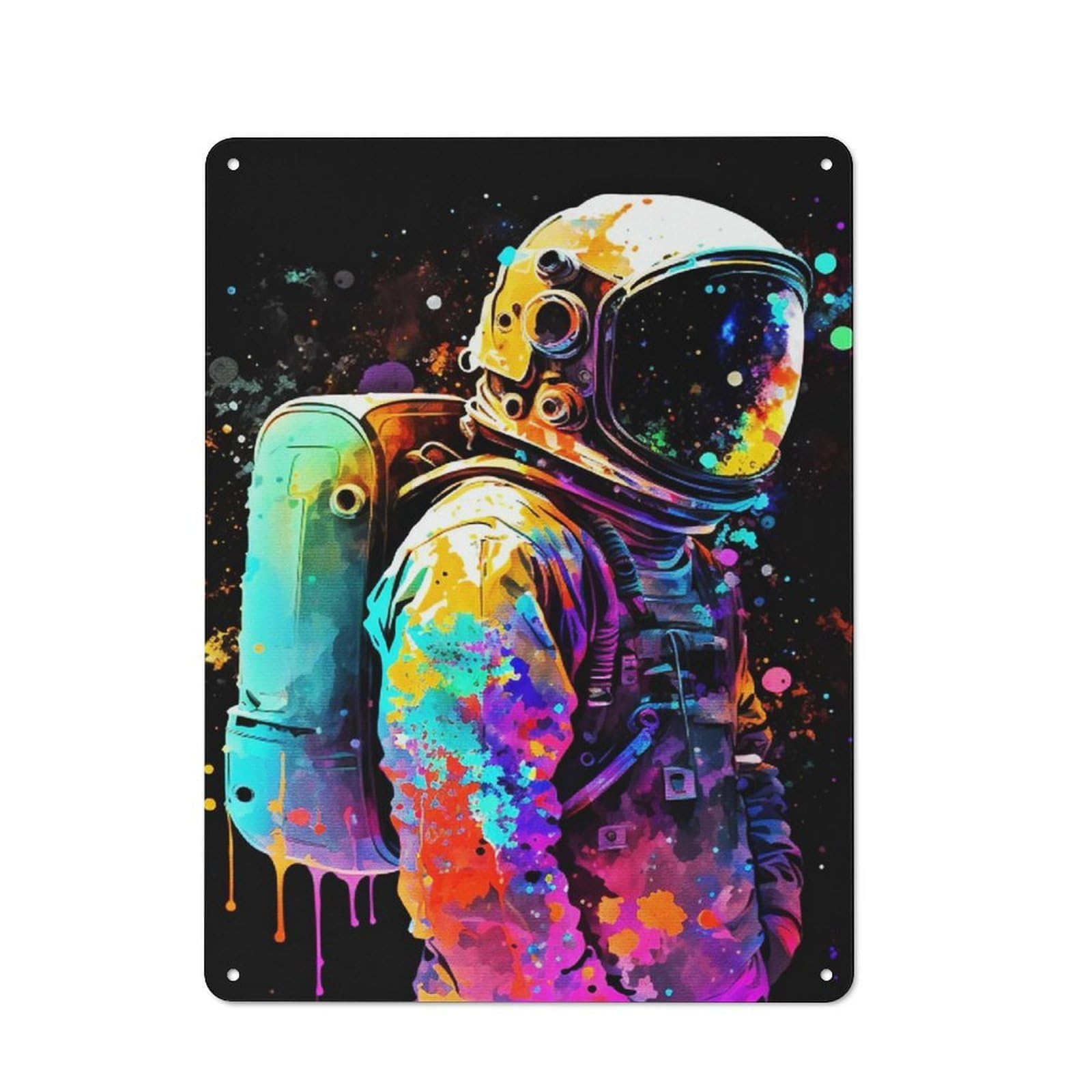 Vintage Tin Sign 40x30cm with Colorful of Astronomy for Garage Or Workshop, for Metal Sign Collectors, for Cafés, Pubs And Restaurants