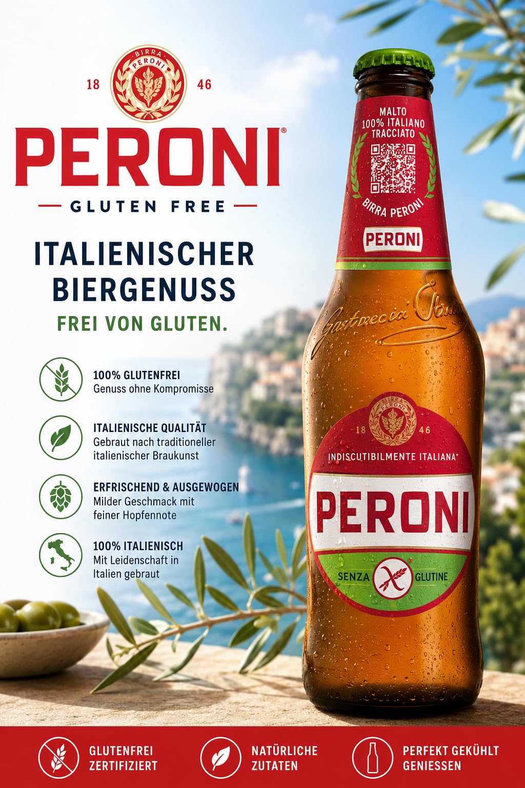 Glutenfreies Bier Set 6x0,33l – Peroni, Tennent's & Daura Damm | Ein Bierset zum kennenlerne ohne Gluten
