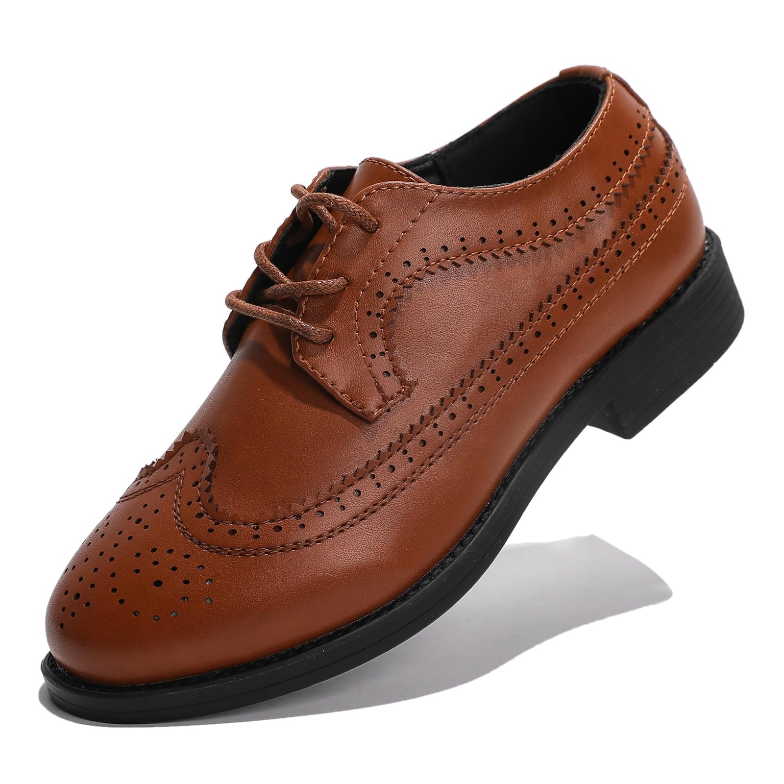 PPXID Kinder Jungen Schnürhalbschuhe Elegant Hochzeitsschuhe Oxfords Schule Uniform Anzugschuhe