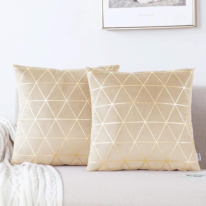 NordECO HOME 18x18 Throw Pillow Covers 2-Pack