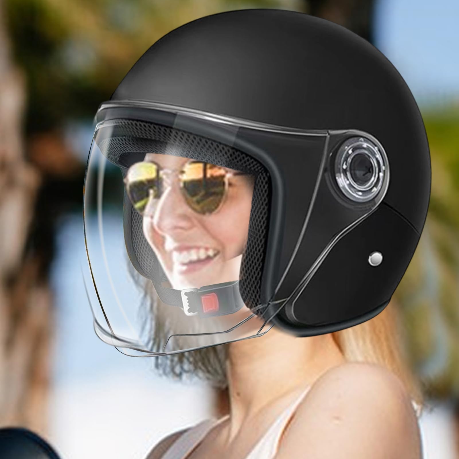 Casco Per Moto - Caschi Da Moto Da 65 Cm, Caschi A Faccia Aperta, Casco Protettivo Per Motoo Per Adulti | Avventura Sportbike Scooter Helmett Per Guida All'aperto Avventura Scooter SportsBike