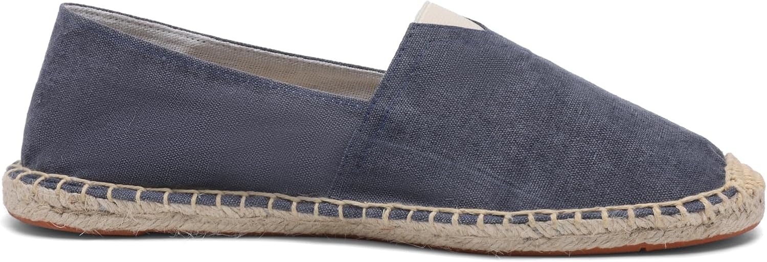 Mintzice Men's Solid Comfortable Slip on Canvas Espadrilles Flat - Image 4
