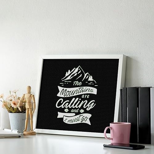 Miniatura 3 de Mountains are Calling Diamond Painting Kits para adultos Taladro redondo Número 5D Imagen Arte de pared para el hogar