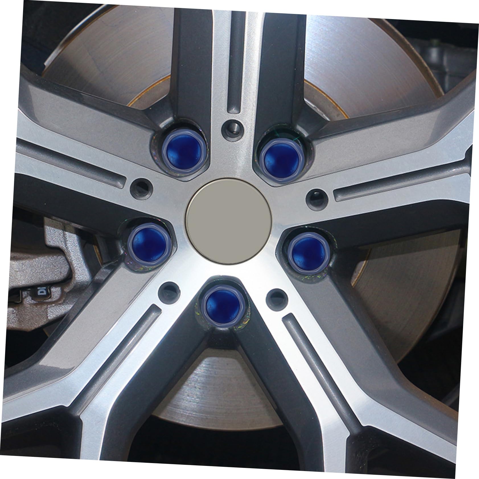 Radmuttern M12x1.5 aus Stahl für Lkw und Anhänger, Blau