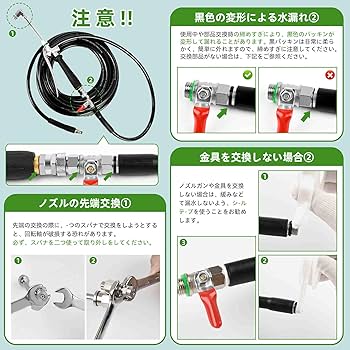 ケルヒャー対応 エアコン洗浄ノズル 10ｍ 業務用エアコン専用 高圧洗浄機 Amazon.co.jp: ケルヒャー対応 エアコン洗浄ノズル 10m 業務用