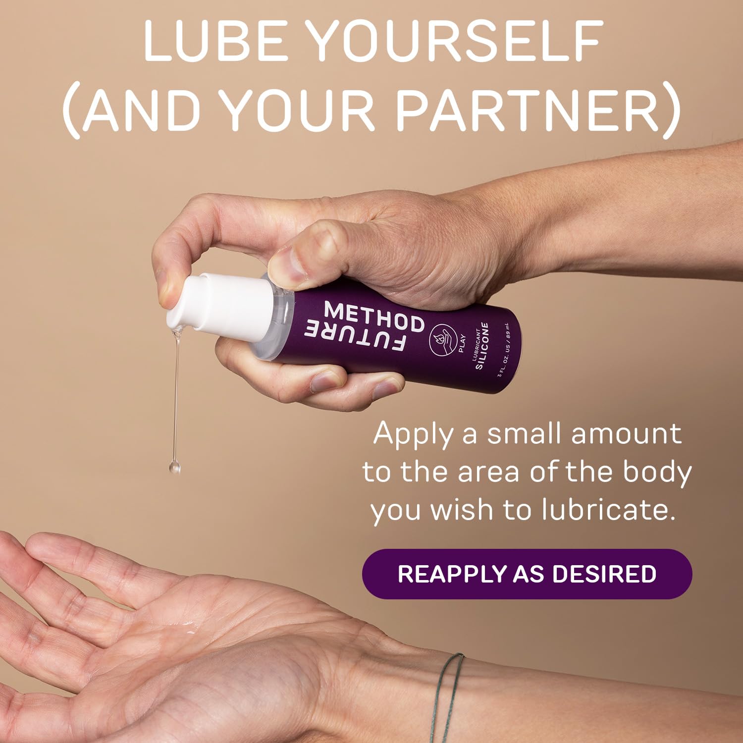 Silicone Lubricant - Long-Lasting Personal Lubricants for Women & Men, Underwater Compatible, Colorless & Odorless (3 fl oz)
