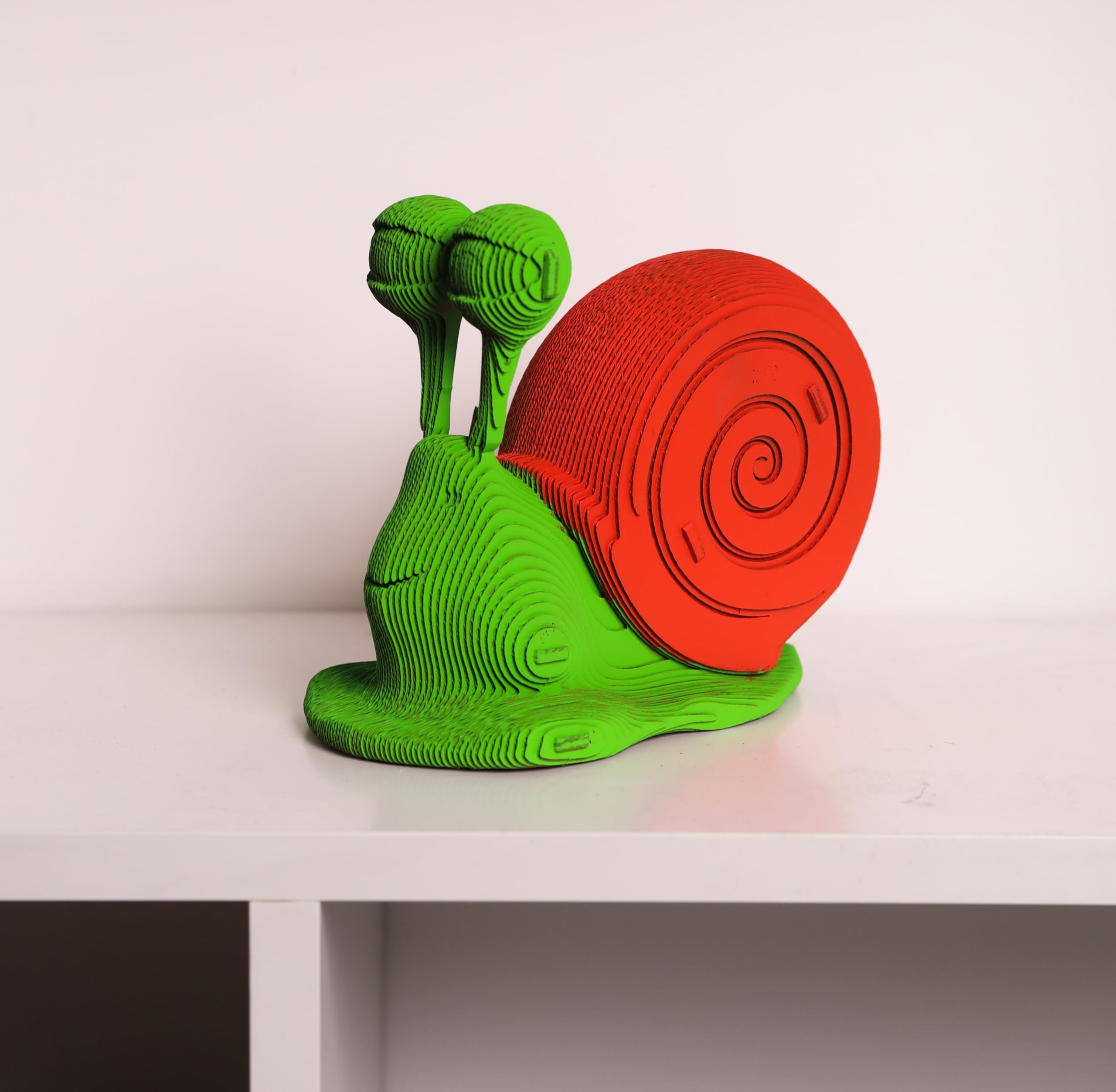 Escargot Puzzle 3D en Carton – Maquette à Monter | 121 Pièces, 20 × 16 × 10 cm – Kit Sculpture DIY à Peindre, Matériaux Recyclés, Ados & Adultes, Idée Cadeau Déco