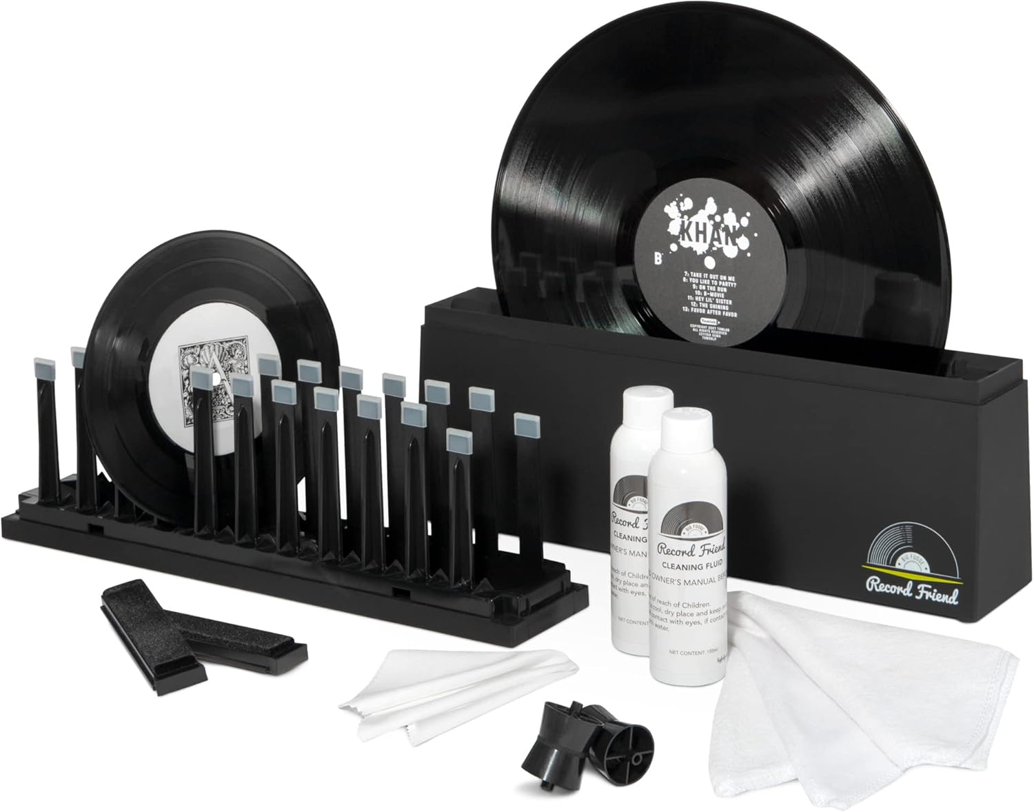 BIG FUDGE Vinyl Record Cleaner Kit ScratchFree Album Record Cleaning Machine w/Record
