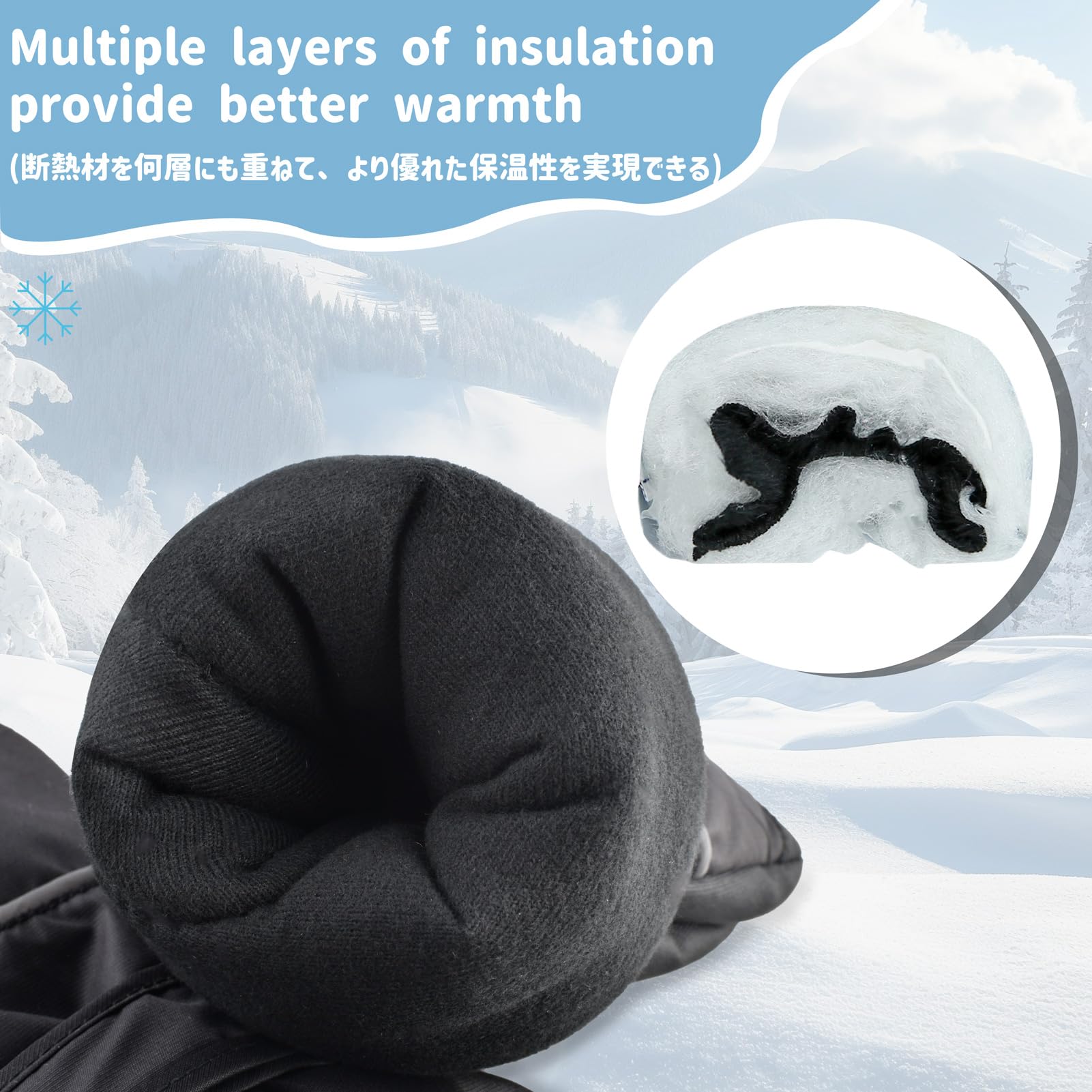 Azarxis Guanti da Neve per Bambini, Sci, Bambino, Blu