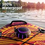 HEYSONG Haut-parleur Bluetooth étanche, enceinte de douche avec HD Sonne, LED Lumière, Floating, Haut-parleurs Portables Légers pour Voyage, Piscine, Plage, Kayak, Cadeaux pour fille, Adolescents