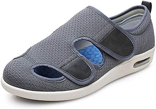 bumuam Zapatos sin cordones para mujer con soporte de arco, cierre ajustable, transpirables, ligeros, antideslizantes, con amortiguación de aire,