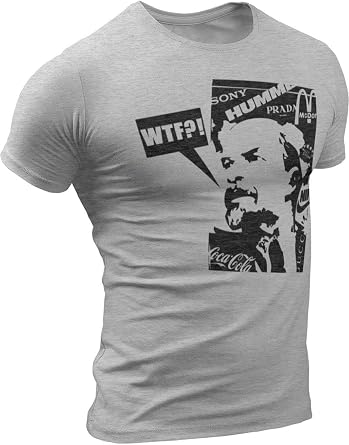 Russia Russian T-Shirts Lenin WTF Shirt in Cyrillic Wear Brand USA Mens