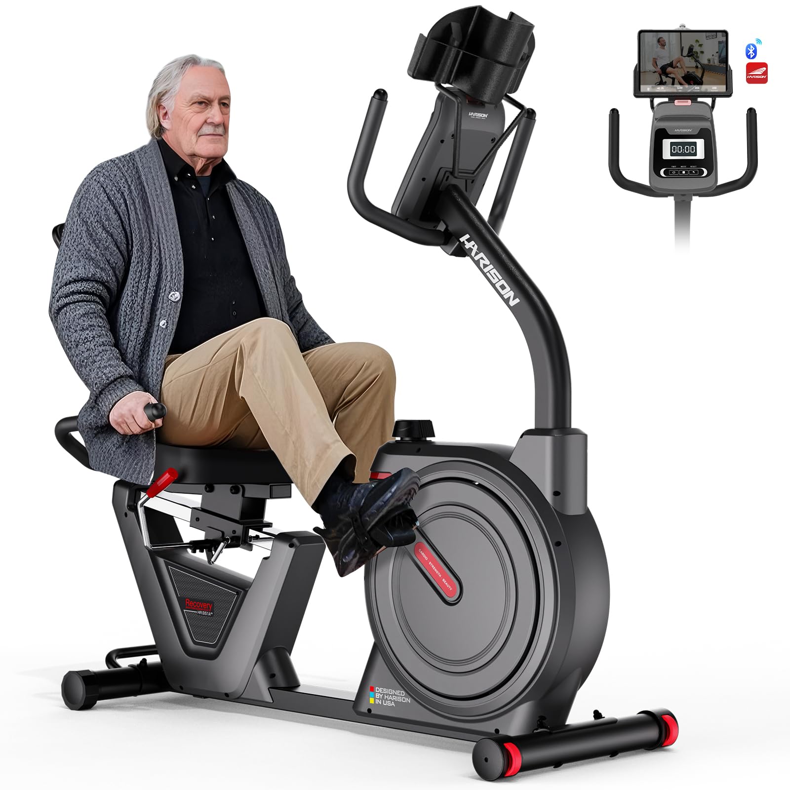 HARISON 400 LB Recumbent Exercise Bike