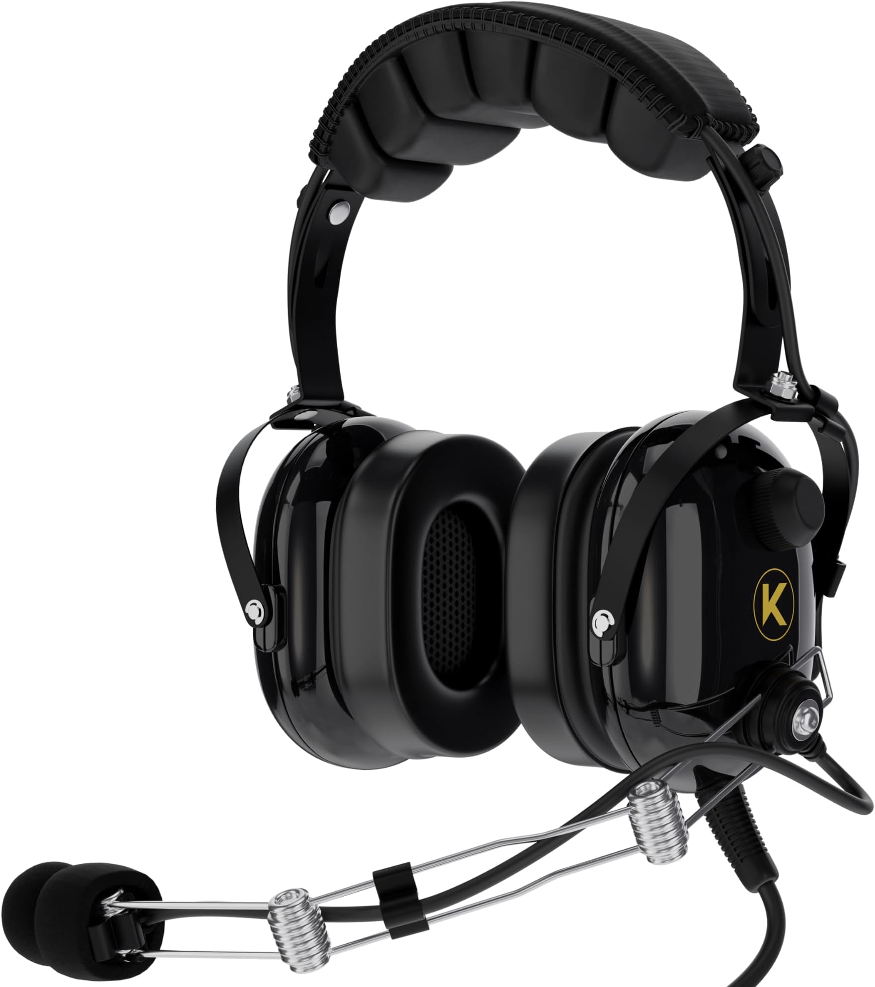 P1 Aviation Pilot Headset for Student Pilots Flight Schools Flight Instructors Features 24 db PNR Rating, Noise Canceling Microphone, Acoustic Foam Ear Cups, AUX Port Input with GA Dual Plugs