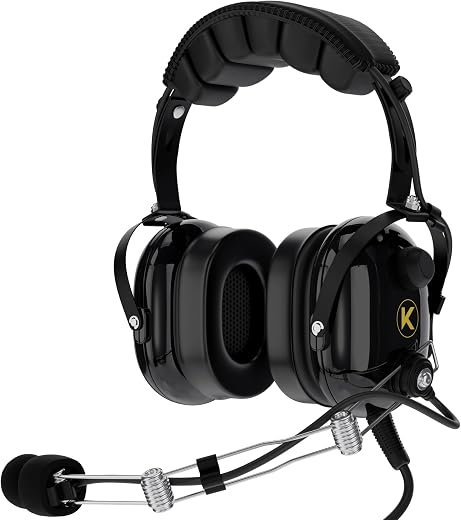 KORE AVIATION P1 Series PNR Pilot Aviation Headset - Black