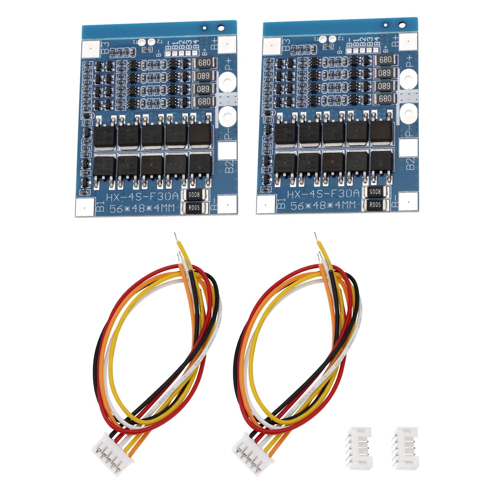 The Lord of the Tools 2Pcs LiFePo4 BMS 4S 30A 12.8V Protection Board Battery Balance Protection Board BMS PCB 18650 Charging Circuit Protection Board Suitable for Electric Motorcycles
