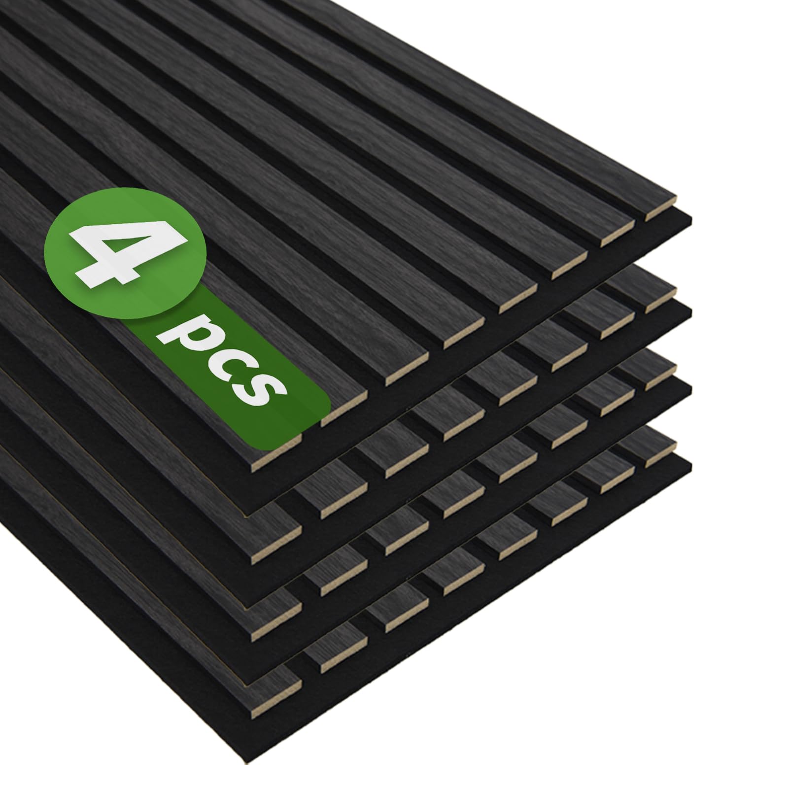 Art3d 4-Pack 12" x 93" Soundproof Wood Slat Panels, 31 sq.ft Acoustic Wall Panels, 3D Wall Panels with Wood Slat Design, Decorative Wood Wall Panel for Accent Walls-Grey Oak