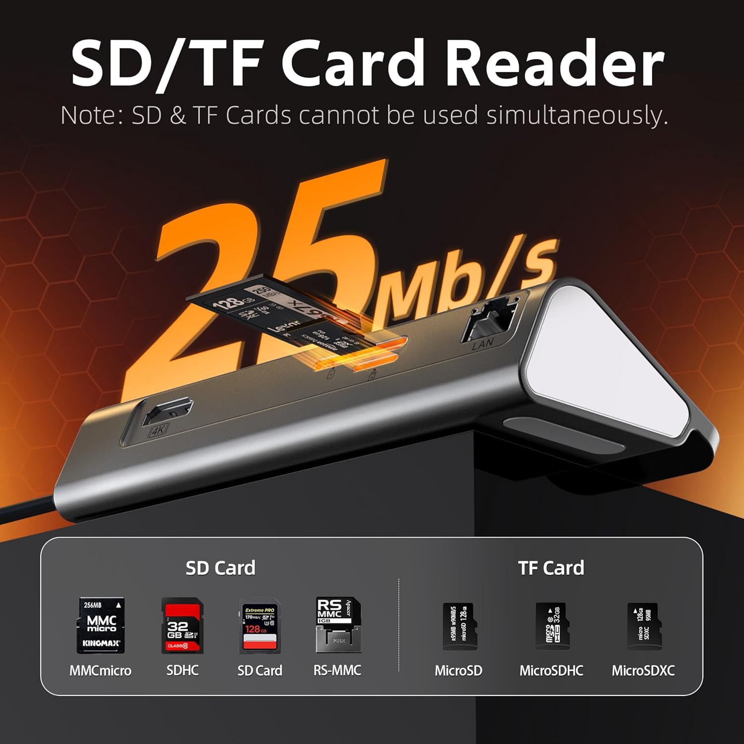 USB C Hub Ethernet,10-in-1 USB C Docking Station with 4K@60Hz HDMI,1Gbps Ethernet, PD 100W,Type C & 2 USB A 3.2 10Gbps, 2 USB A 2.0, SD/TF, Aluminum USB Hub for Laptop,PC, iPhone 17/16,Mac