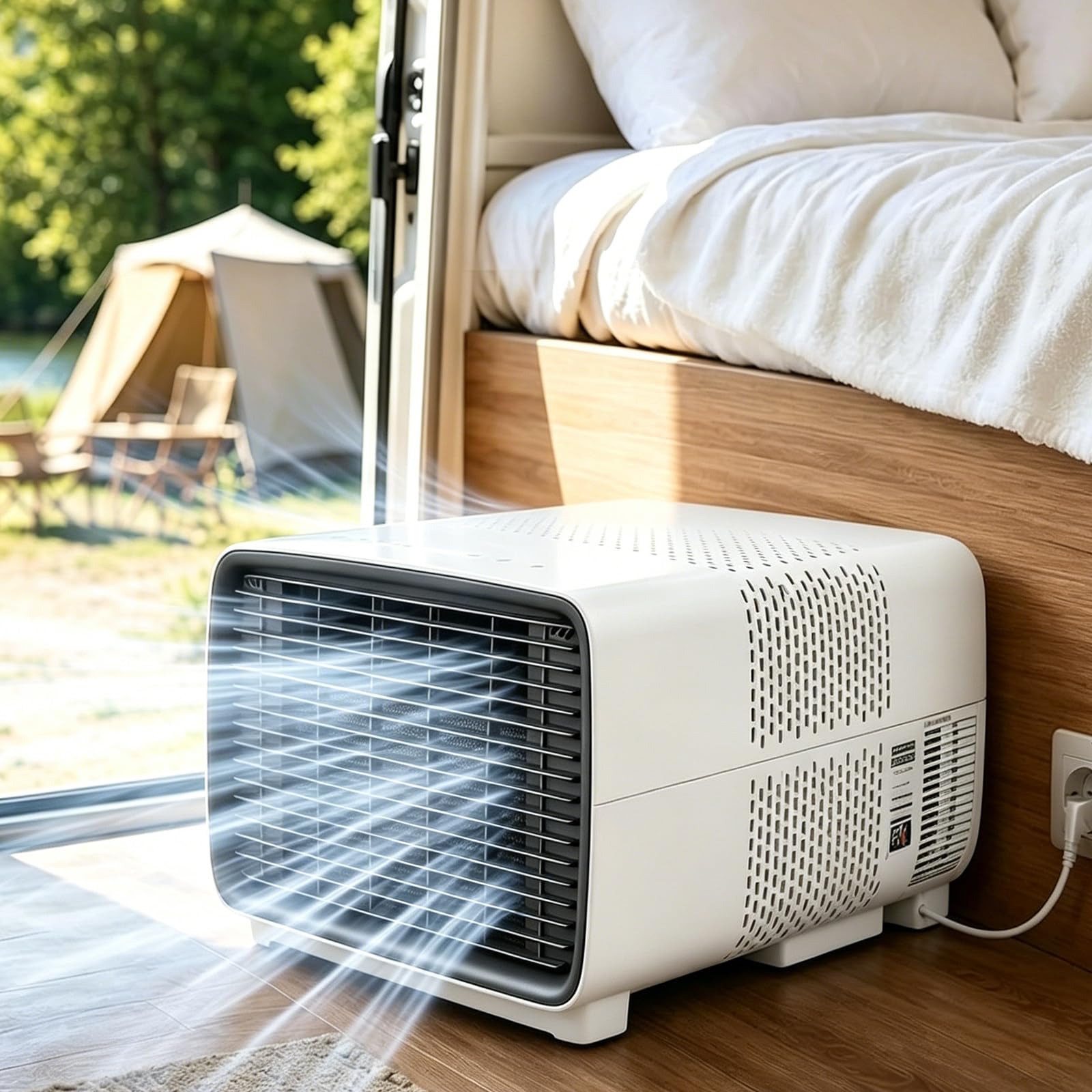 WDDBFL Portable ac for Camping, 280W Energy Efficient, Independent Dehumidification, 45dB Low Noise, 16-32℃, for Caravan, Dorm and Kitchen Study