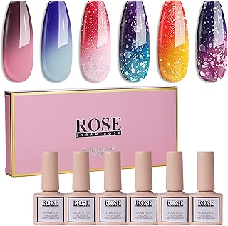 Color Changing Gel Nail Polish - Soak Off Gel Polish Kit Set Temperature Change Glitter Nail Polish Gel Collection Starter...
