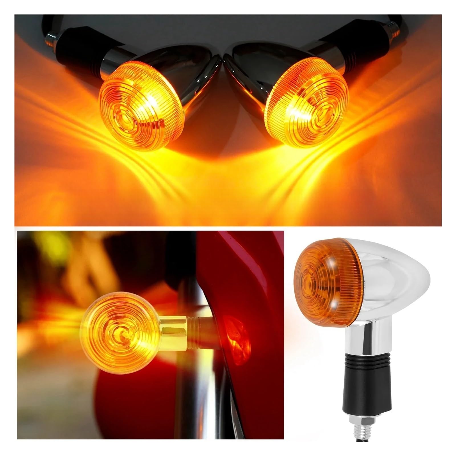 Indicateurs Lot De 4 Clignotants Universels Pour Moto