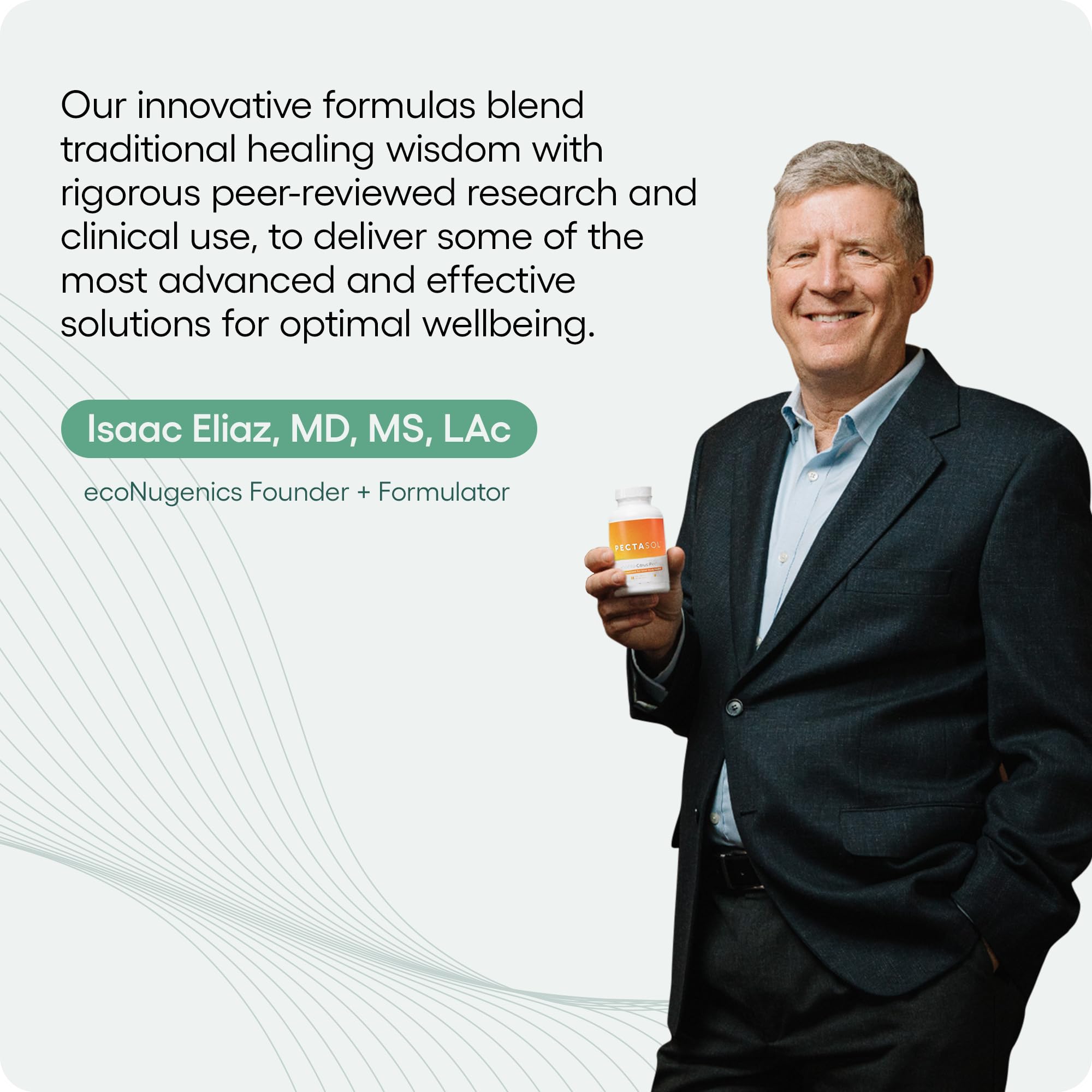 EcoNugenics PectaSol Modified Citrus Pectin – 120 Tangerine Chewable Tablets – Total-Body Health Supplement to Support Heart, Immune System, Inflammation Response + Maintain Healthy Galectin-3 Levels