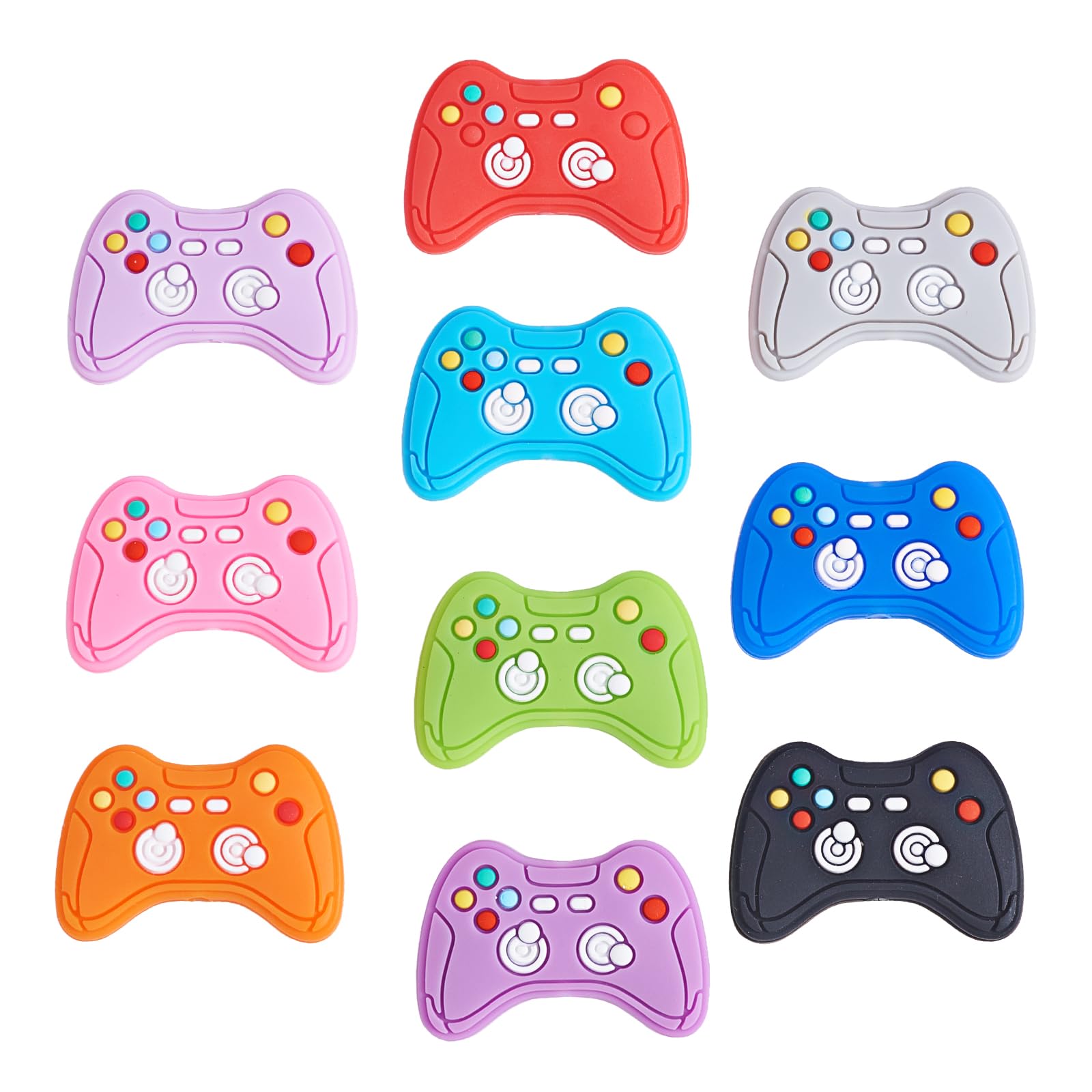 WEWAYSMILE 10 Perline Silicone A Forma Di Teschio Per Halloween: Morbide E Colorate, Ideali Per Bracciali, Collane E Portachiavi Fai-da-Te