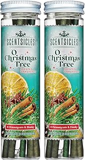 Scentsicles O - Adornos perfumados con ganchos para árbol de Navidad, 2 botellas (12 varillas en total)