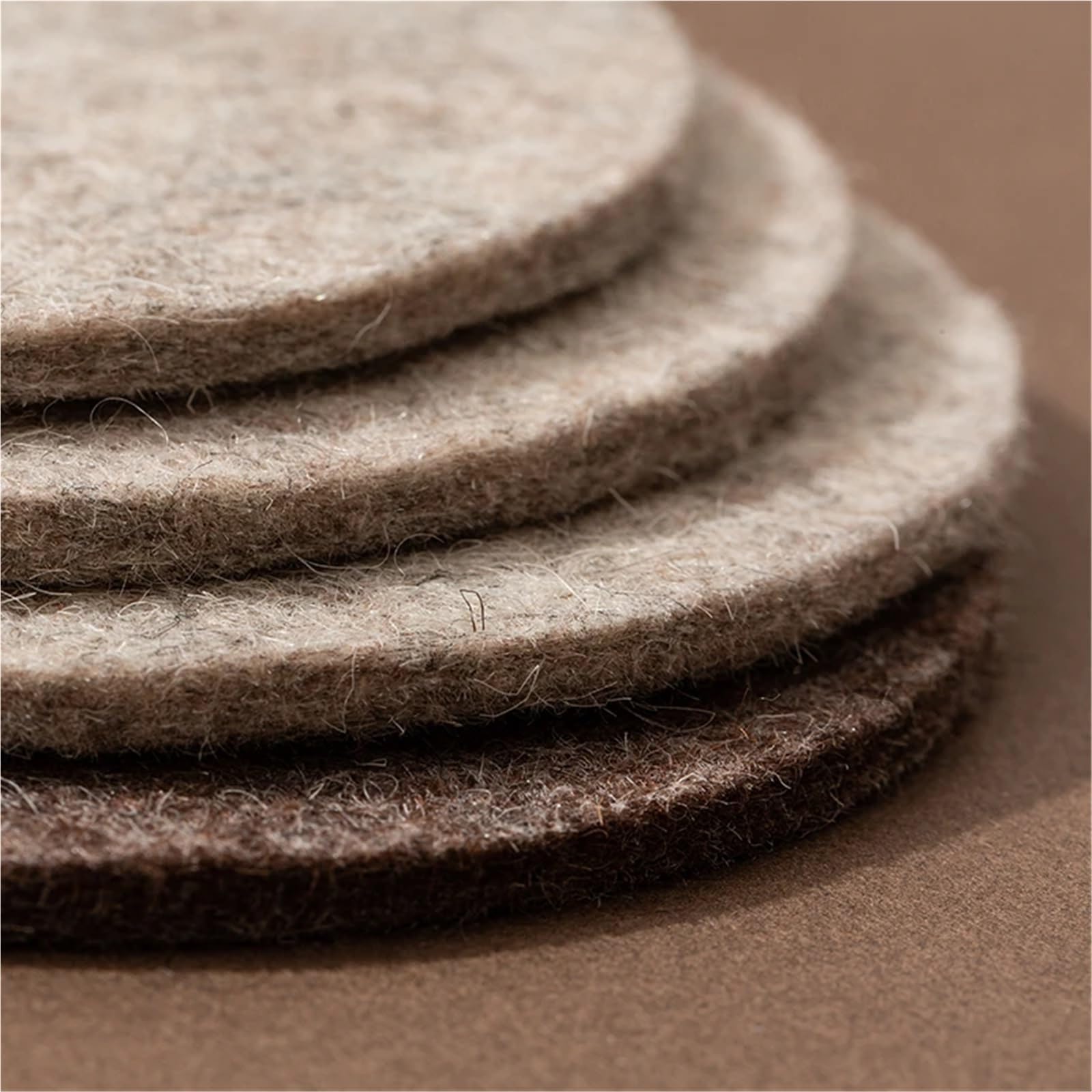 Almohadilla Aislante para Vajilla Juego de 4 Posavasos de Fieltro de Lana con Almohadillas aislantes for Tazas de Agua, Almohadilla de Lana Que Absorbe el Agua for vajilla(Cold Gray)