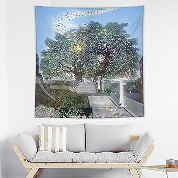 Amazon.co.jp: 藤城清治 生き続ける大くすの木 タペストリー