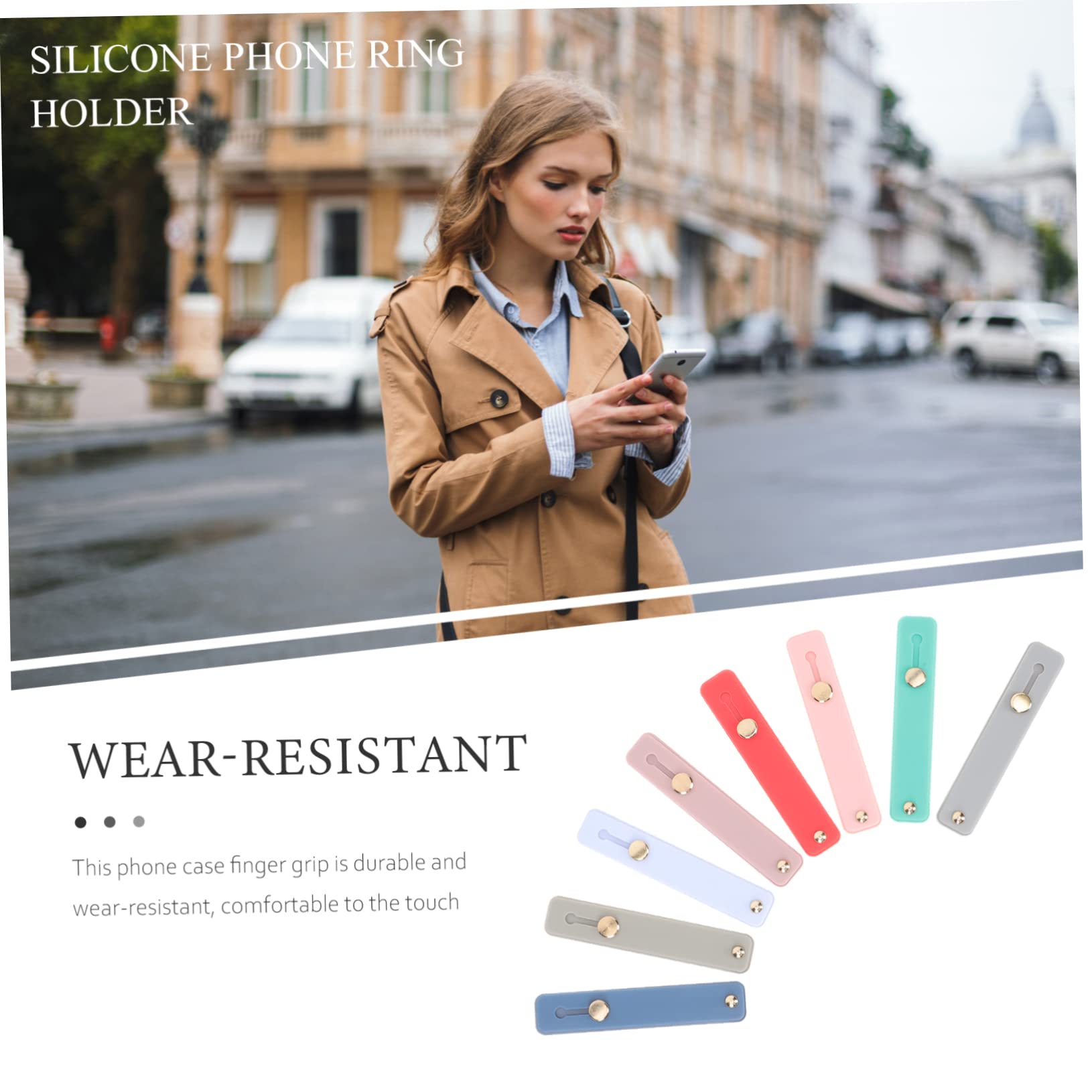 Gadpiparty Handy Fingerhalter Klicker Handhaben Telefon Lanyard Ram Finger Halterung Für Handy Mobile Phone Stand Finger-finger-ständer Universeller Handygriff Kieselgel