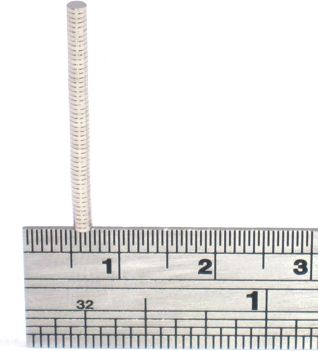 Ltd 100 Extremely Tiny Magnets 2x0.5 mm N52 Neodymium Disc small round thin magnet 2mm diameter x 0.5mm