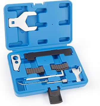 9PCS Engine Camshaft Tensioning Alignment Locking Timing Tool Kit, with Water Pump Wrench, Compatible with Chevy Cruze Aveo Alfa Romeo Fiat Vauxhall Opel Saab 16V 1.4 1.6 1.8