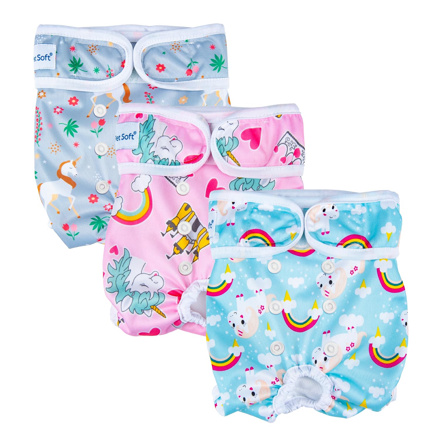 Pet Soft Washable Female Diapers (3 Pack) - 2021 Latest Female Dog Diapers, Comfort Reusable Doggy Diapers for Girl Dog in Period Heat (Animals, S) (B08XQ7LZ4K) Amazon Price History, Amazon Price Tracker