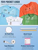 Vista 4 de Vowlove Guía de regla de camiseta Alineación de vinilo - Guía de regla de medida de camiseta Herramienta de centrado de medición de camisa Prensa