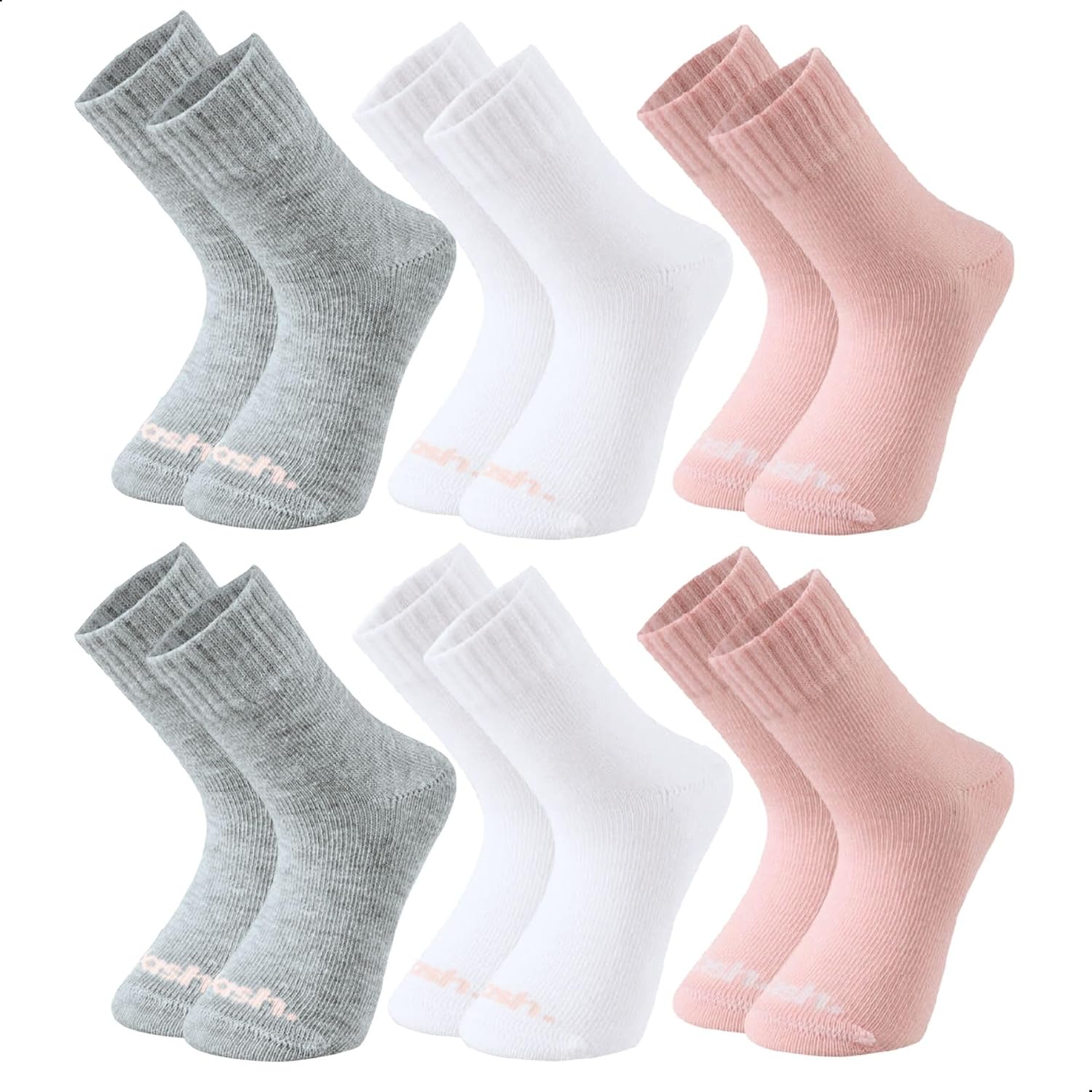 Kit 6 Pares De Meia INFANTIL Mash Algodão Cotton Punho Soft