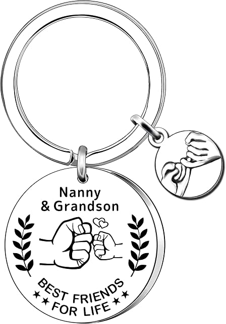 AMZQ Nanny Gifts from Grandson Nanny Birthday Gifts Keyring Christmas Mother's Day Gifts