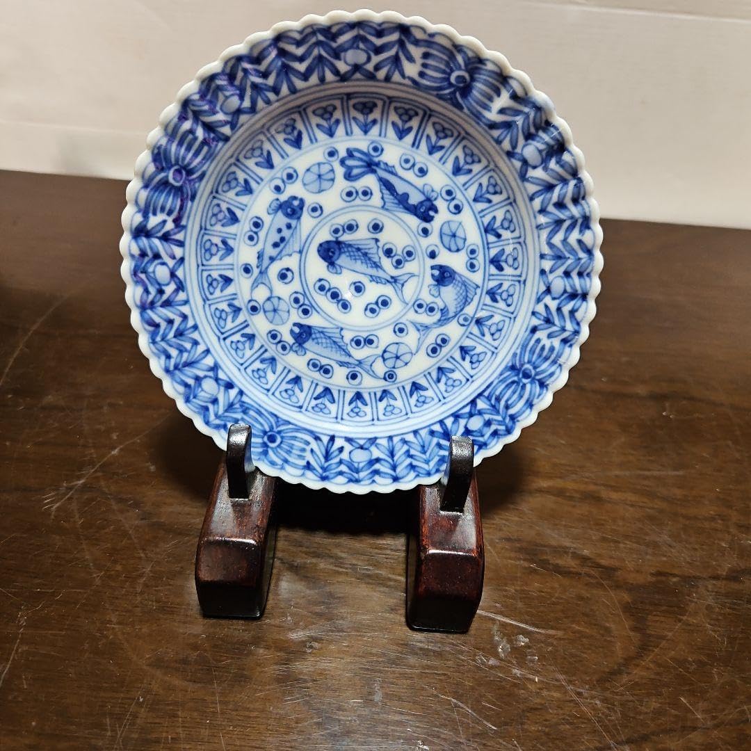 中国　清朝期　染付中皿　アンティーク　送料込み0302 清朝期 中国 小皿 アンティーク 中国 清朝期 染付中皿 アンティーク