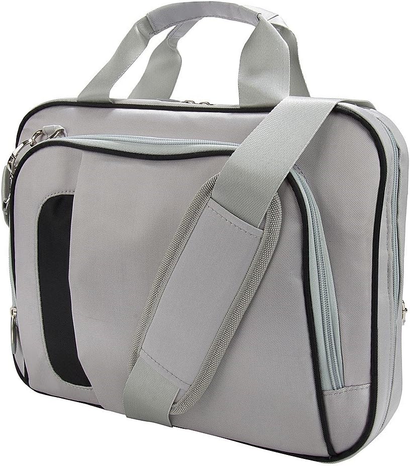 Travel Padded Shoulder Bag Water Resistant Nylon Convertible Messenger Carrying Case for 10 inch Tablets, Laptops