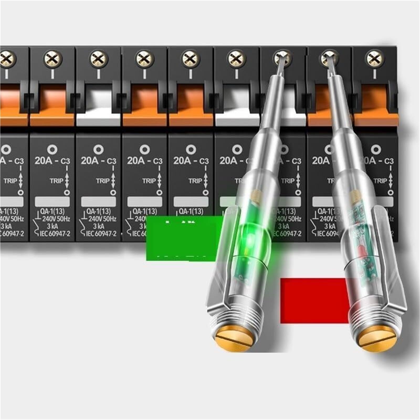 Medidor de voltaje, Probador Inductivo De Electricista 50 Uds. Para Uso Doméstico Detecta Circuito Abierto, Cables Neutros/vivos Y Continuidad Alto Brillo