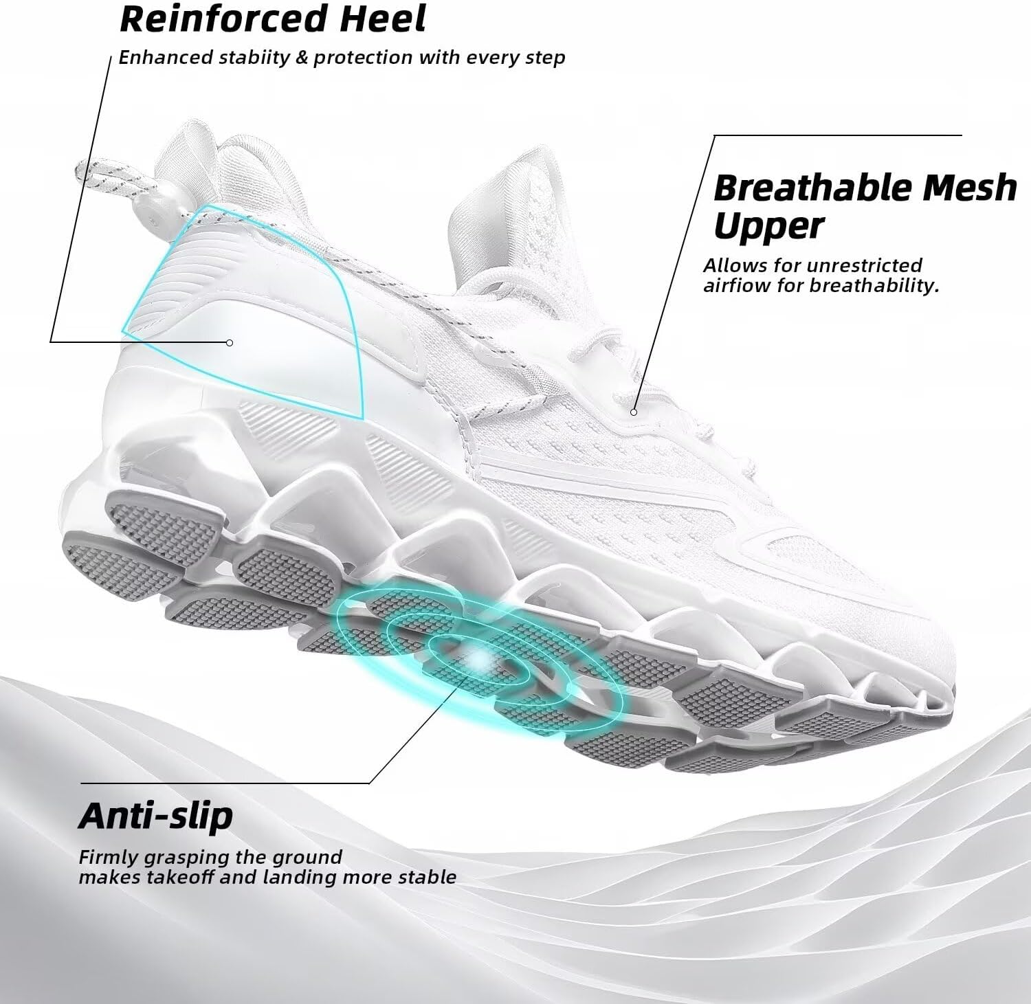 Mens Athletic Running Shoes Blade Tennis Casual Fashion Sneakers Comfort Non Slip Walking Sport Trainers Trail Runners - Image 7