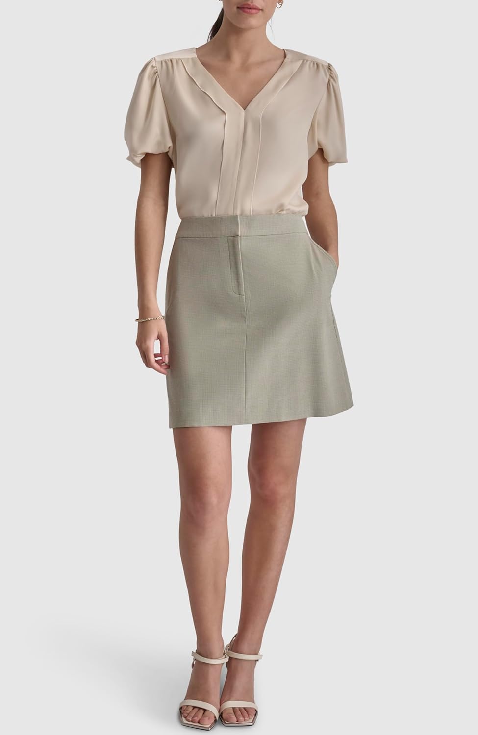 DKNY Women's DKNY Women's A-line Knee Length Business Casual Suit Skirt