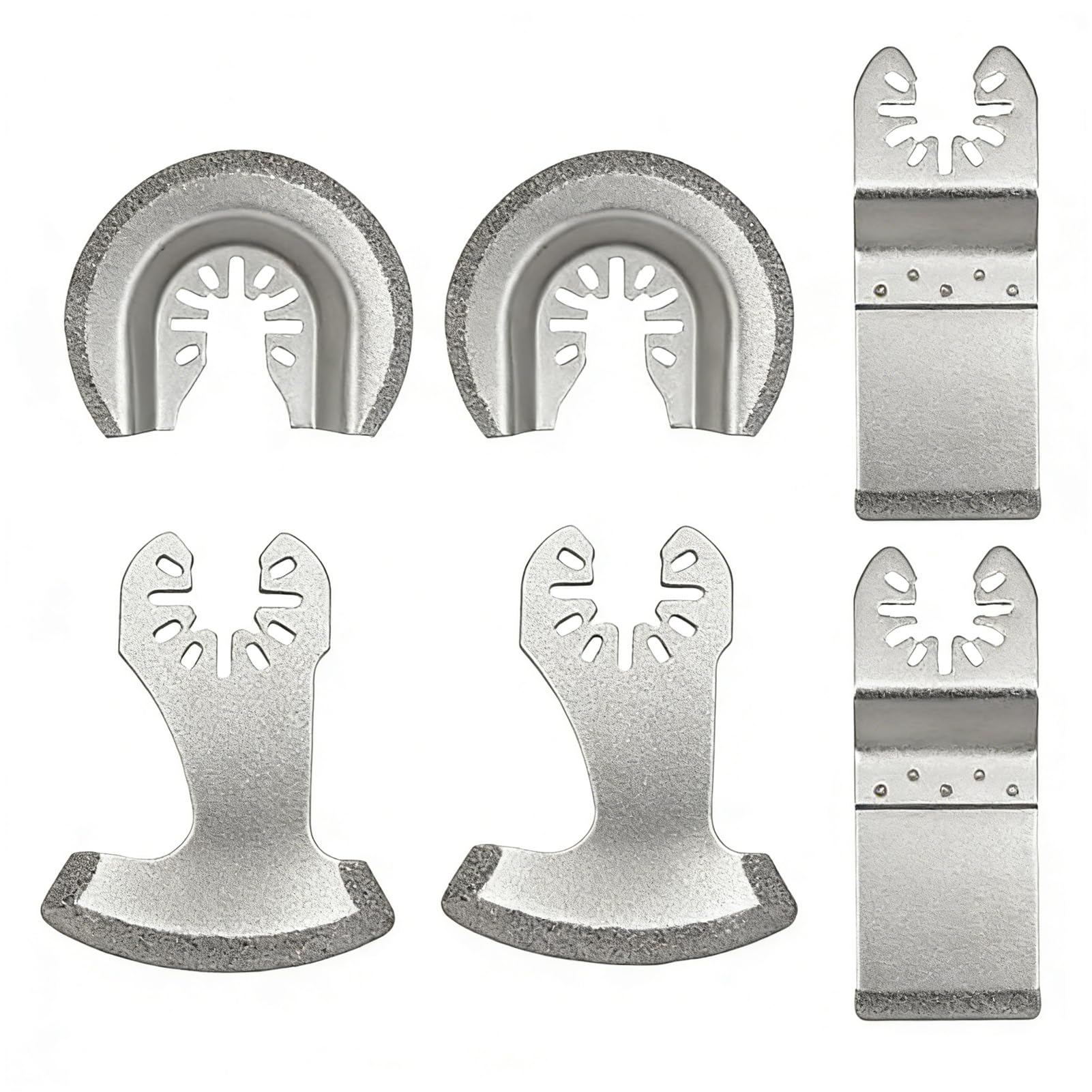 6 Pcs Oscillating Multitool Grout Removal, Diamond Multi Tool Blades, Masonry Multi Tool Blade to Remove Grout Plaster Mortar Cutting Grinding Shaping and Tile Cutting