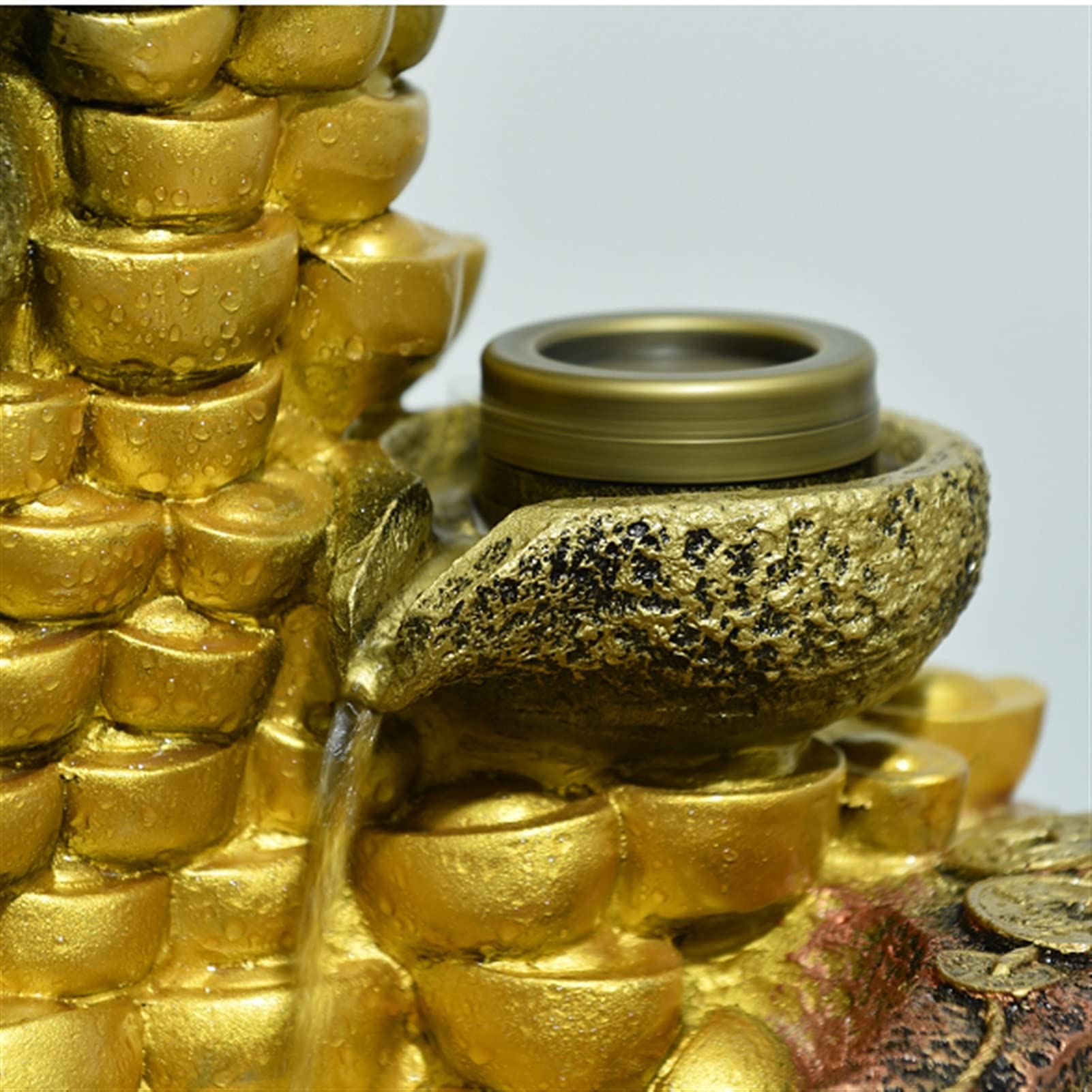 Fontane da tavolo Fontana da tavolo da tavolo al coperto fortunato - Feng Shui Fontana Ufficio fontana Lucky Flow Decoration Best regalo per gli amici( altezza da 16, 9 pollici) .Decorazione della fo