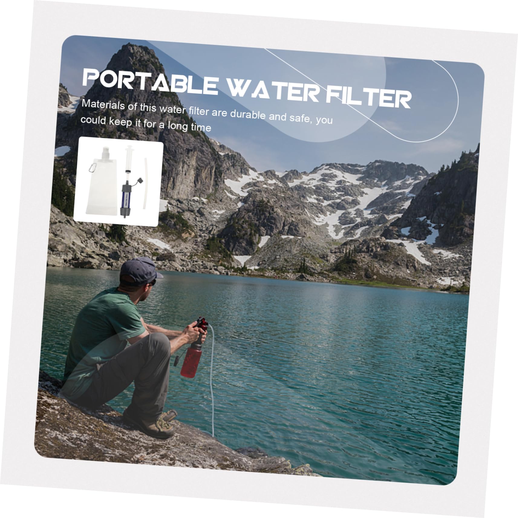 Anneome Purificatore Dacqua Portatile Con Cannuccia Pratico Per Campeggio Escursionismo Filtro 0 01 Per Attrezzatura Da Esterno